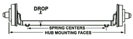Dexter 3500 lbs Drop Axle Specifications