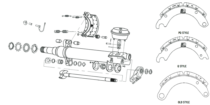 Dexter Air Brake Parts Illustration