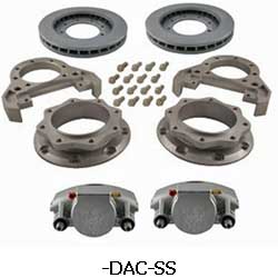 Kodiak Dexter/Lippert 10K Axle Dual Wheel Leaf Spring Suspension Dacromet/Stainless Steel Disc Brake Kit