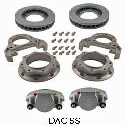 Kodiak Dexter/Lippert 10K Axle Single Wheel Torsion Suspension Dacromet/Stainless Steel Disc Brake Kit