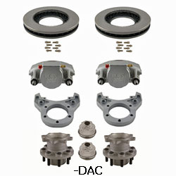 Kodiak Rockwell American 10K Axle Dual Wheel Leaf Spring Suspension  Dacromet coated Disc Brake Kit