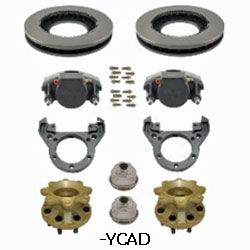 Kodiak Rockwell American 10K Axle Dual Wheel Leaf Spring Suspension Automotive/E-coated Disc Brake Kit