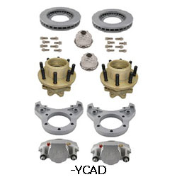 Kodiak Rockwell American 10K Axle Single Wheel Torsion Suspension Dacromet Disc Brake Kit 4.75 Pilot