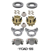 Kodiak Rockwell American 10K Axle Single Wheel Torsion Suspension Dacromet/Stainless Steel Disc Brake Kit 4.75 Pilot