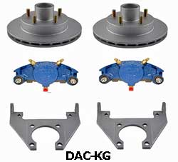 Kodiak 3.5K 10 Inch Integral Hub/Rotor Dacromet/KodaGuard Disc Brake Kits