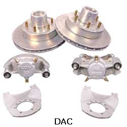 Kodiak 5.2-6K 12 Inch Integral Hub/Rotor Dacromet Disc Brake Kits