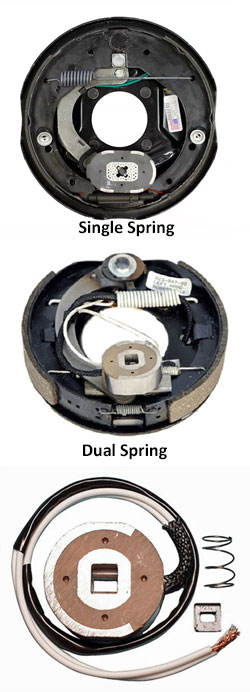 Dexter 12 1/4 x 5 Inch Cast Backing Plate Electric Brake Assemblies