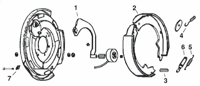 Foreman 12 x 2 Inch Electric Brake Parts Illustration