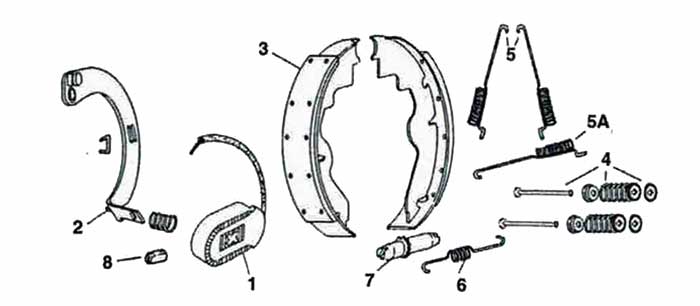 Hayes 10 x 2 Inch Electric Brake Parts Illustration