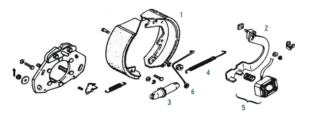 Hayes 12 1/4 x 3 1/2 Inch Electric Brake Parts Illustration