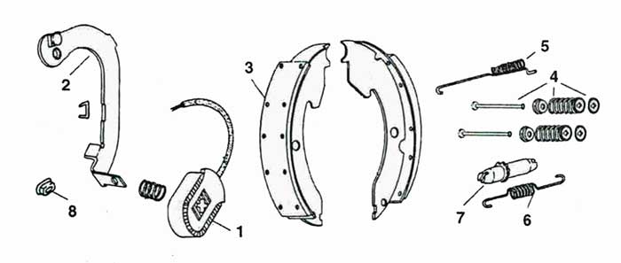 Hayes 12 x 2 Inch Electric Brake Parts Illustration