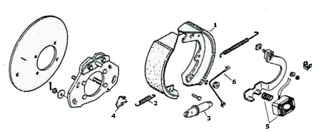 Hayes 12 x 3 3/8 Inch Electric Brake Parts Illustration