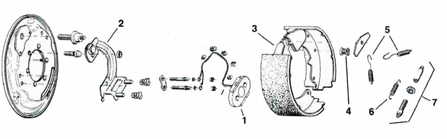 Warner 12.25 x 3.5 Inch Electric Brake Parts Illustration